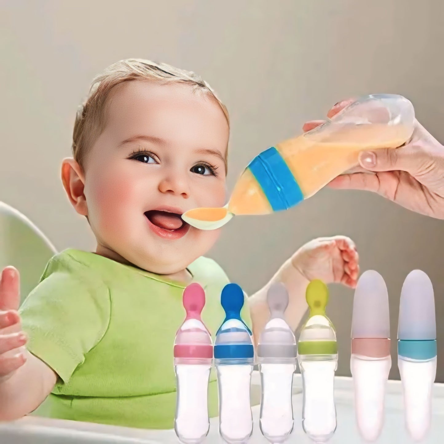 AMTOMA Silicone Baby Spoon Feeder